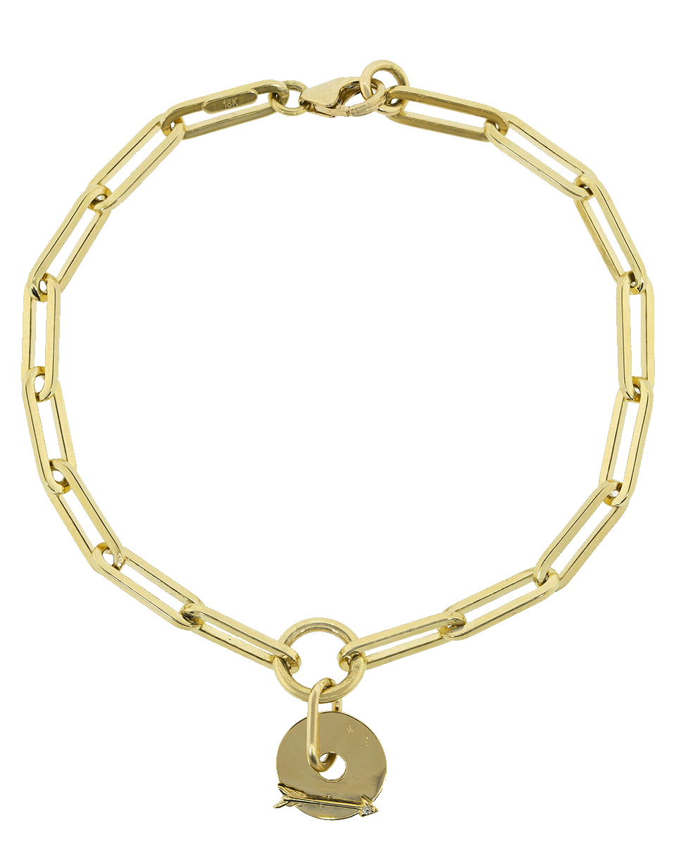 FOUNDRAE-Gold Arrow Fob Clip Bracelet-YELLOW GOLD