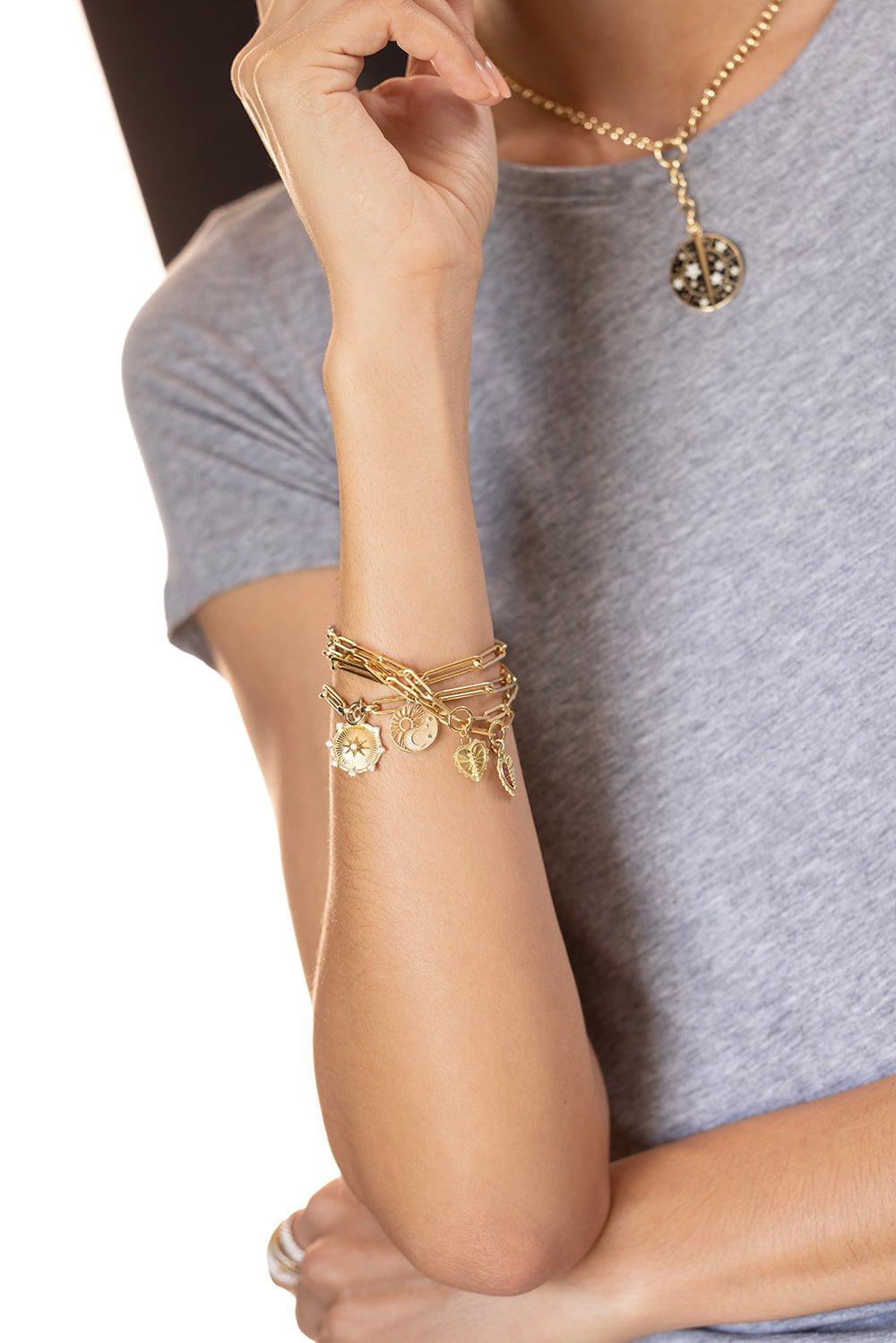 FOUNDRAE-Balance Extended Clip Chain Bracelet-YELLOW GOLD