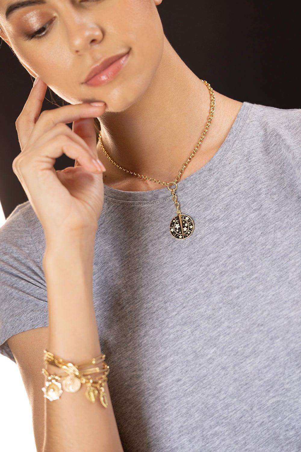 FOUNDRAE-Balance Extended Clip Chain Bracelet-YELLOW GOLD