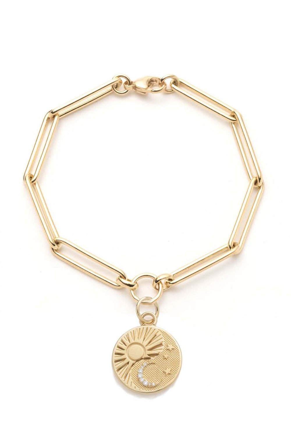 FOUNDRAE-Balance Extended Clip Chain Bracelet-YELLOW GOLD