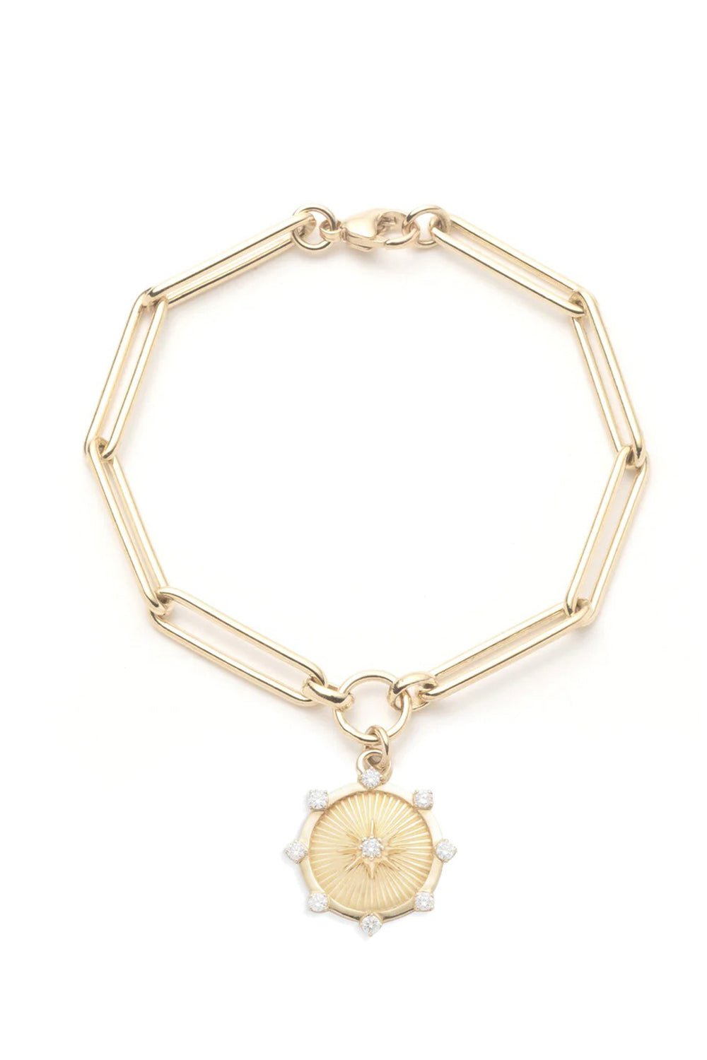 FOUNDRAE-Spark-Love Extended Clip Chain Bracelet-YELLOW GOLD