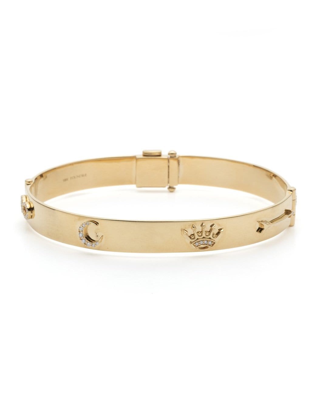 FOUNDRAE-Triptych Bangle-YELLOW GOLD