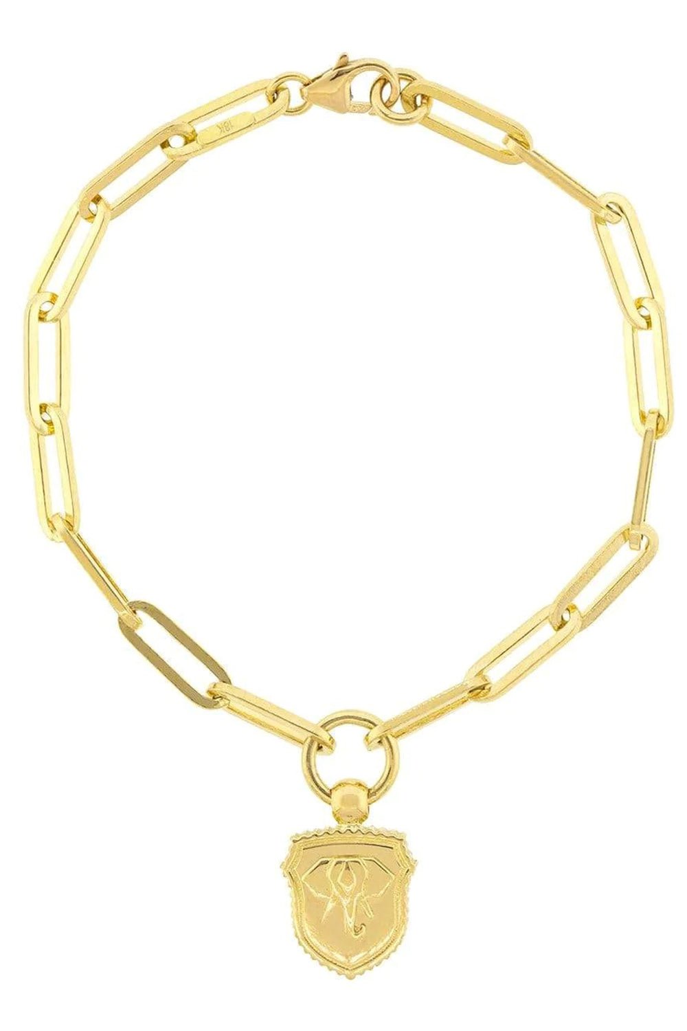 FOUNDRAE-Wisdom Fob Clip Bracelet-YELLOW GOLD