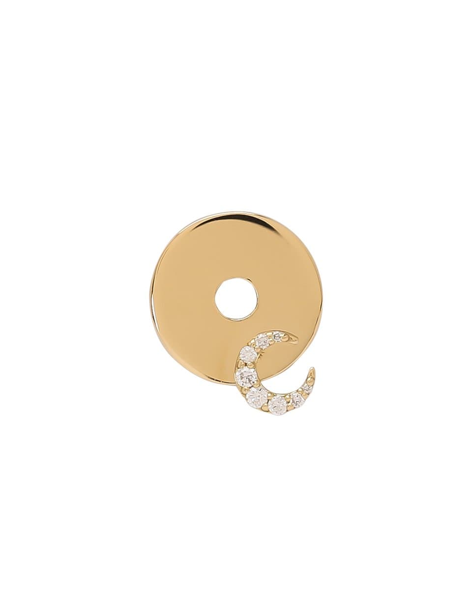FOUNDRAE-Diamond Crescent Symbol Gold Disk-YELLOW GOLD