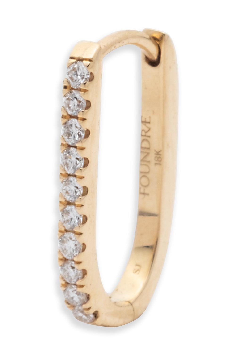 Petite Pave Diamond Fob Earring-YELLOW GOLD-JEWELRYFINE JEWELEARRING-FOUNDRAE