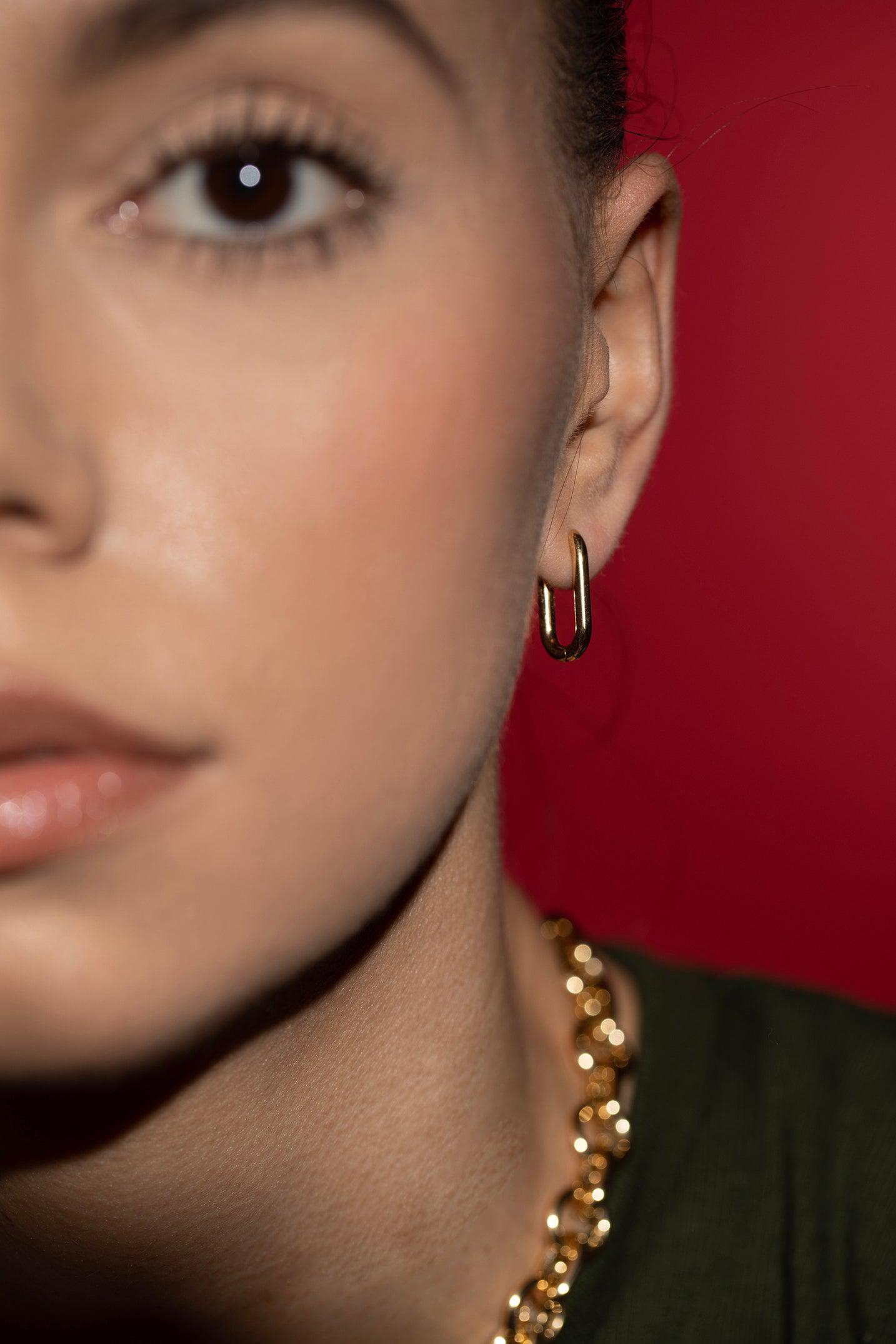 FOUNDRAE-Small Chubby Ear Fob-YELLOW GOLD
