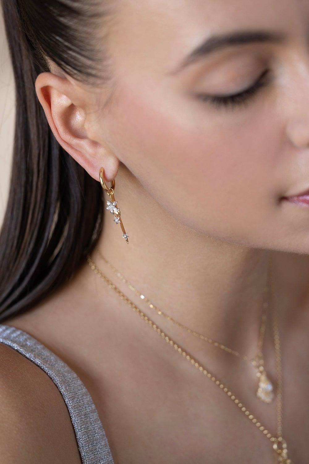 FOUNDRAE-Thorn Earring-YELLOW GOLD