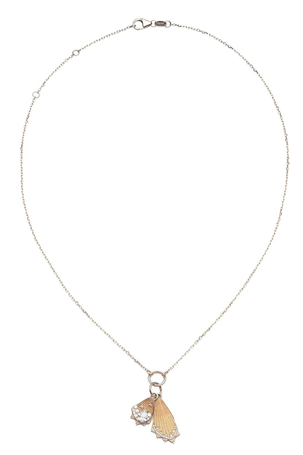 Mini Diamond Butterfly Wings Necklace-YELLOW GOLD-JEWELRYFINE JEWELNECKLACE O-FOUNDRAE