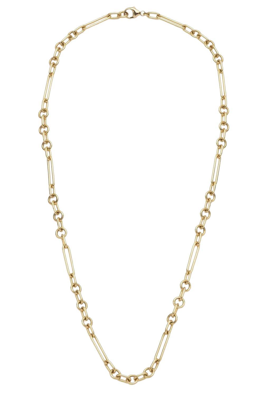 Small Mixed Clip Chain-YELLOW GOLD-18-JEWELRYFINE JEWELNECKLACE O-FOUNDRAE