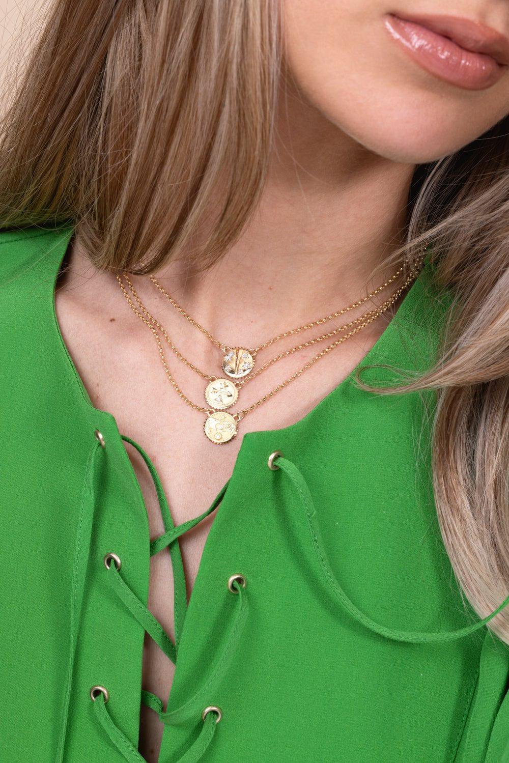 FOUNDRAE-Strength - Mini Stationary Necklace-YELLOW GOLD