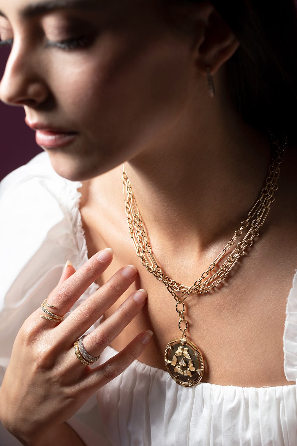 FOUNDRAE-18" Small Mixed Clip Chain-YELLOW GOLD