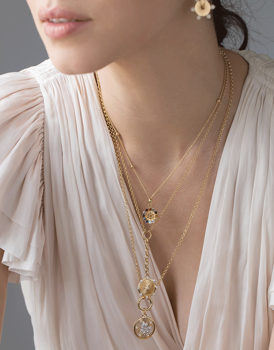 FOUNDRAE-Aether Element Dotted Choker-YELLOW GOLD