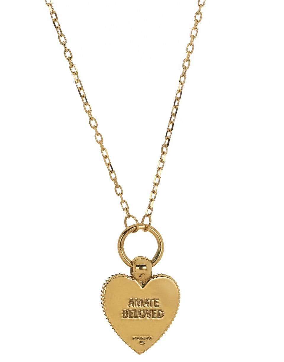FOUNDRAE-Amate Crest Thread Necklace-YELLOW GOLD