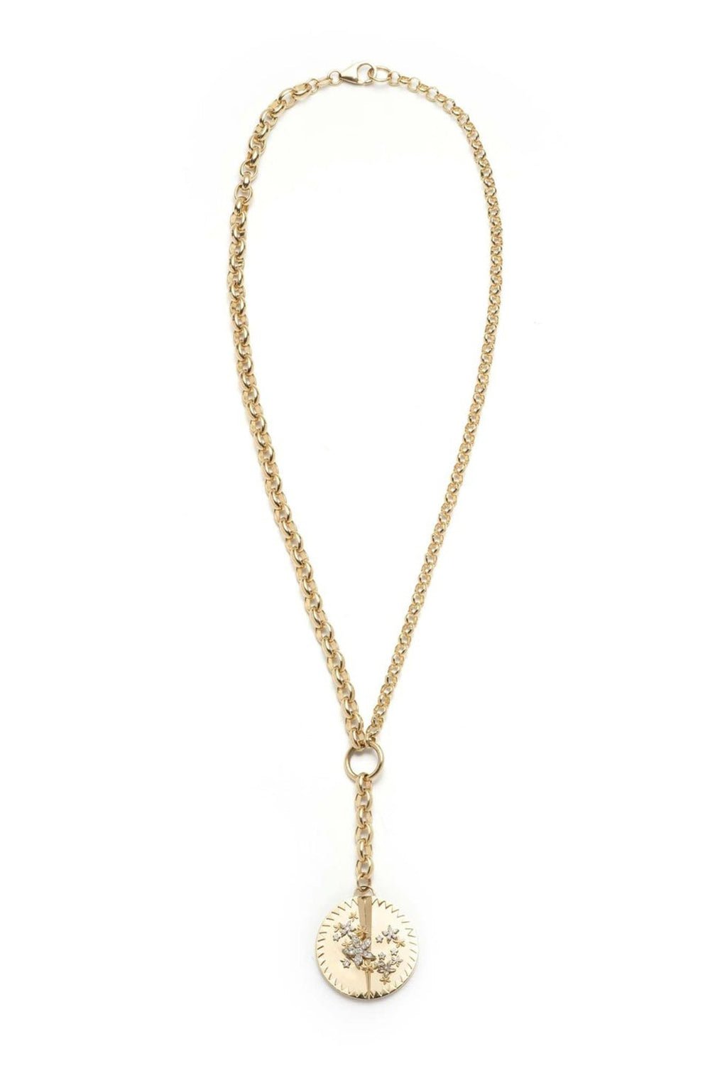 FOUNDRAE-Blossoms - Resilience Heavy Mixed Belcher Extension Chain Necklace-YELLOW GOLD