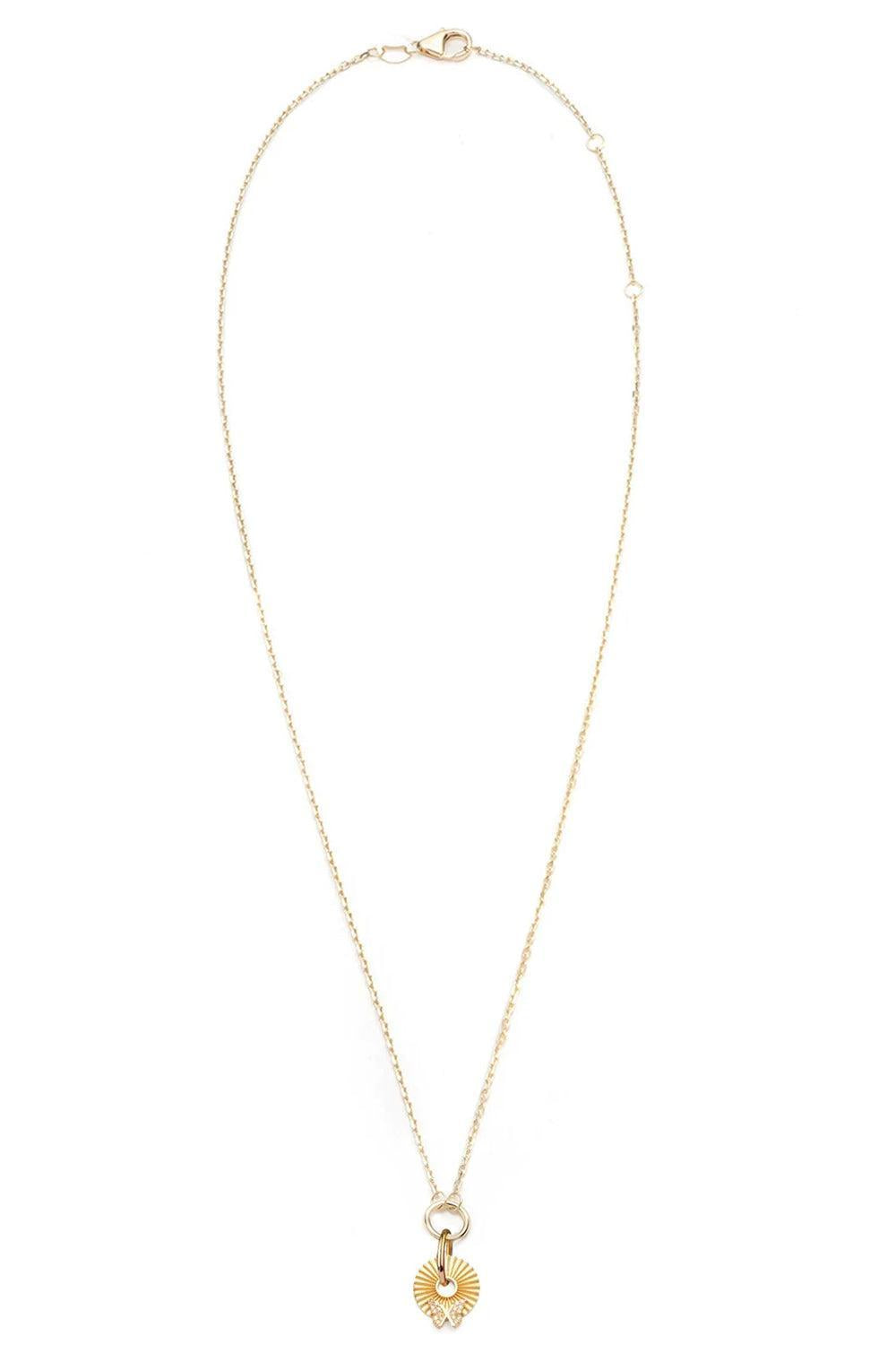 Butterfly - Reverie Symbol Disk Necklace-YELLOW GOLD-JEWELRYFINE JEWELNECKLACE O-FOUNDRAE