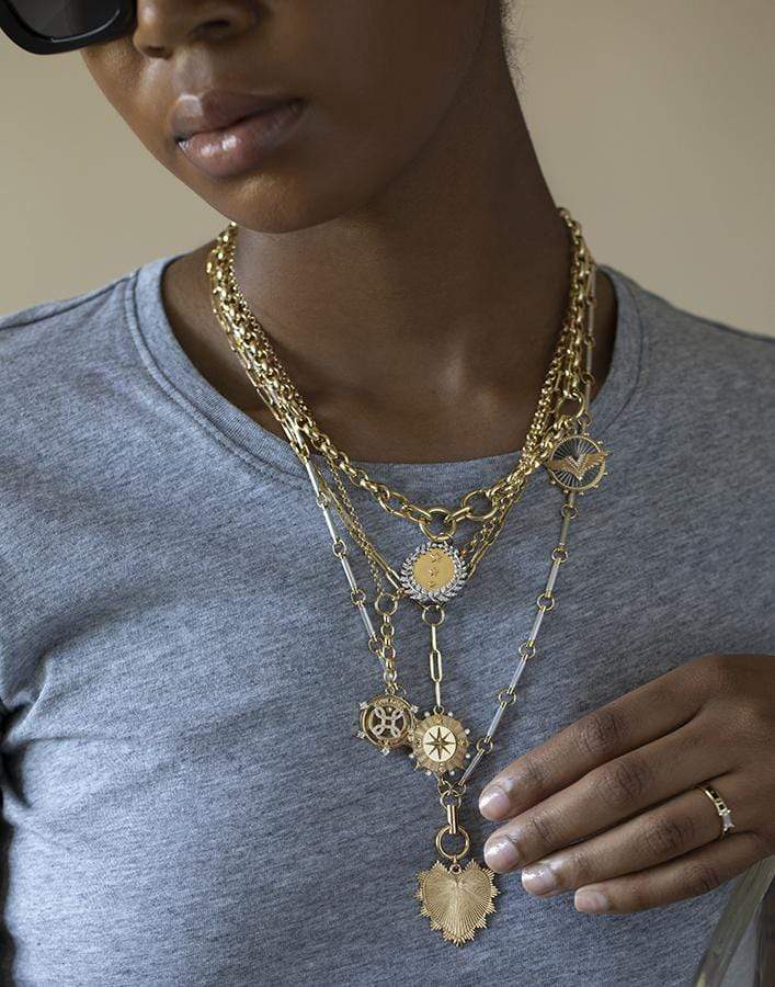 FOUNDRAE-Classic Fob Course Correction Necklace-YELLOW GOLD