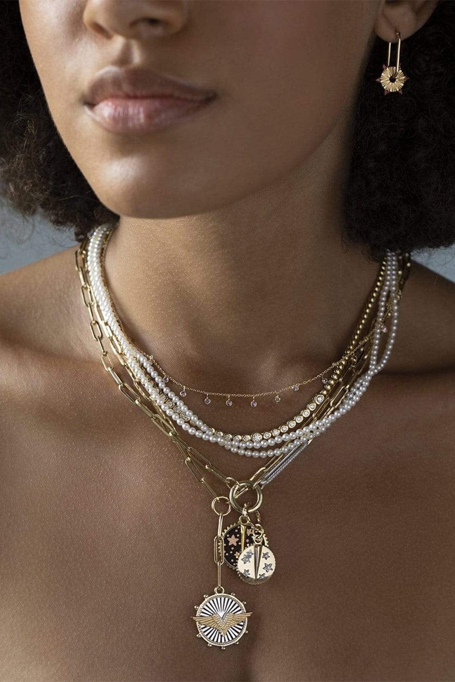 FOUNDRAE-Classic Fob Passion Necklace-YELLOW GOLD