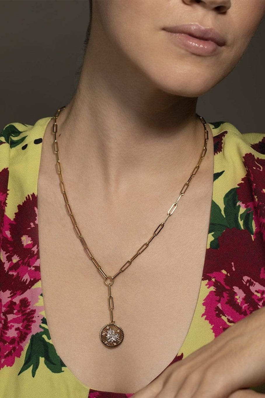 FOUNDRAE-Classic Fob Resilience Necklace-YELLOW GOLD