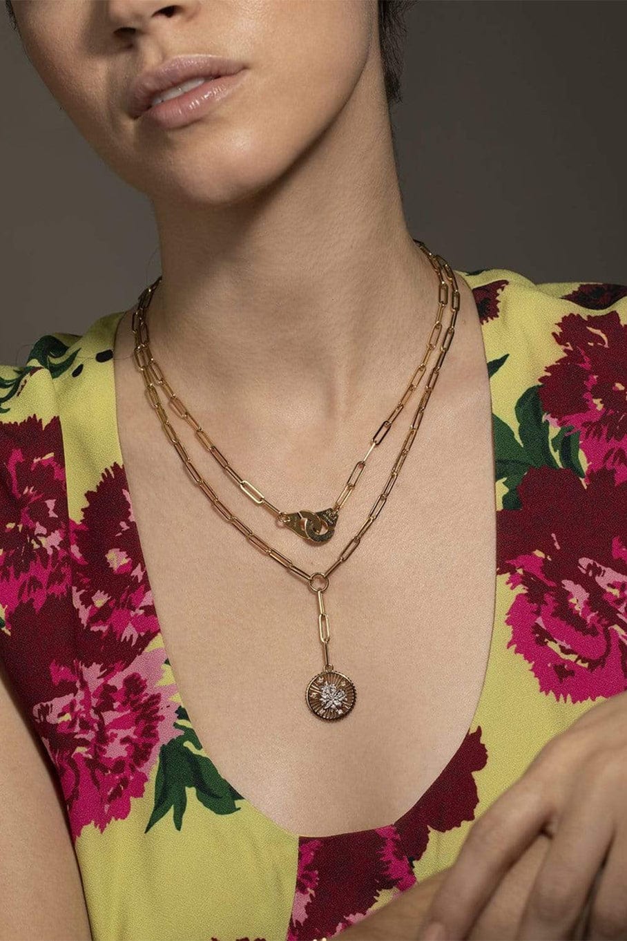 FOUNDRAE-Classic Fob Resilience Necklace-YELLOW GOLD