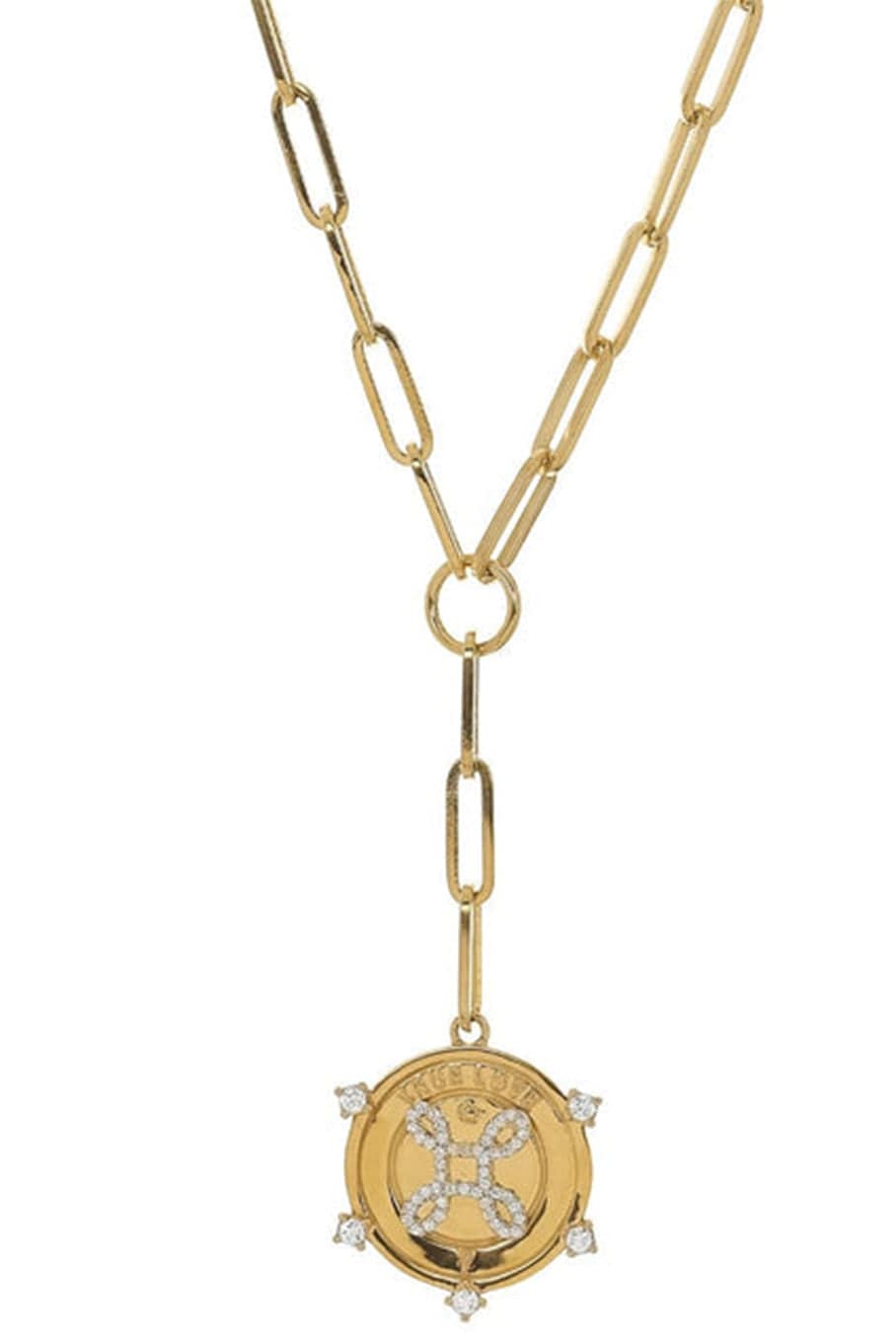 FOUNDRAE-Classic Fob True Love Necklace-YELLOW GOLD