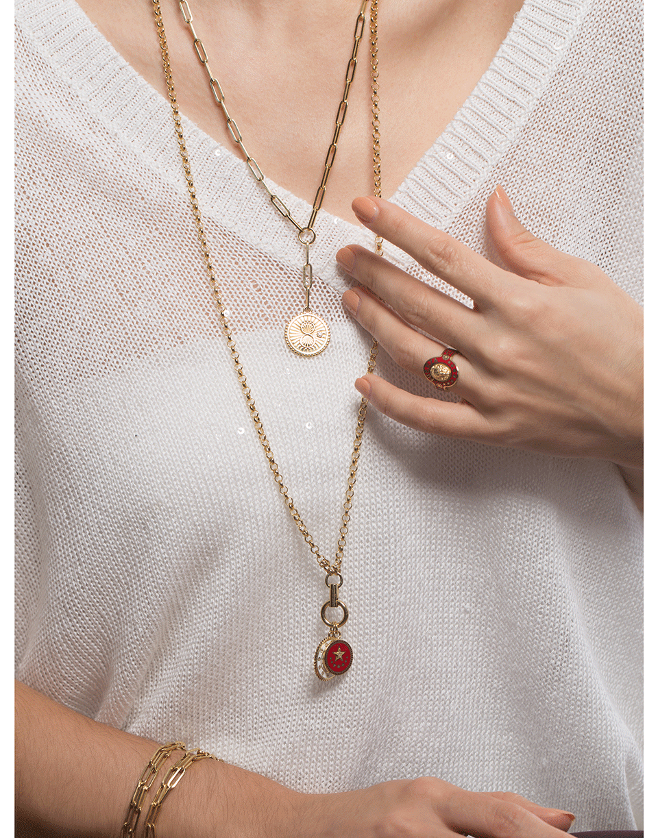 FOUNDRAE-Clock Weight Belcher Necklace-YELLOW GOLD