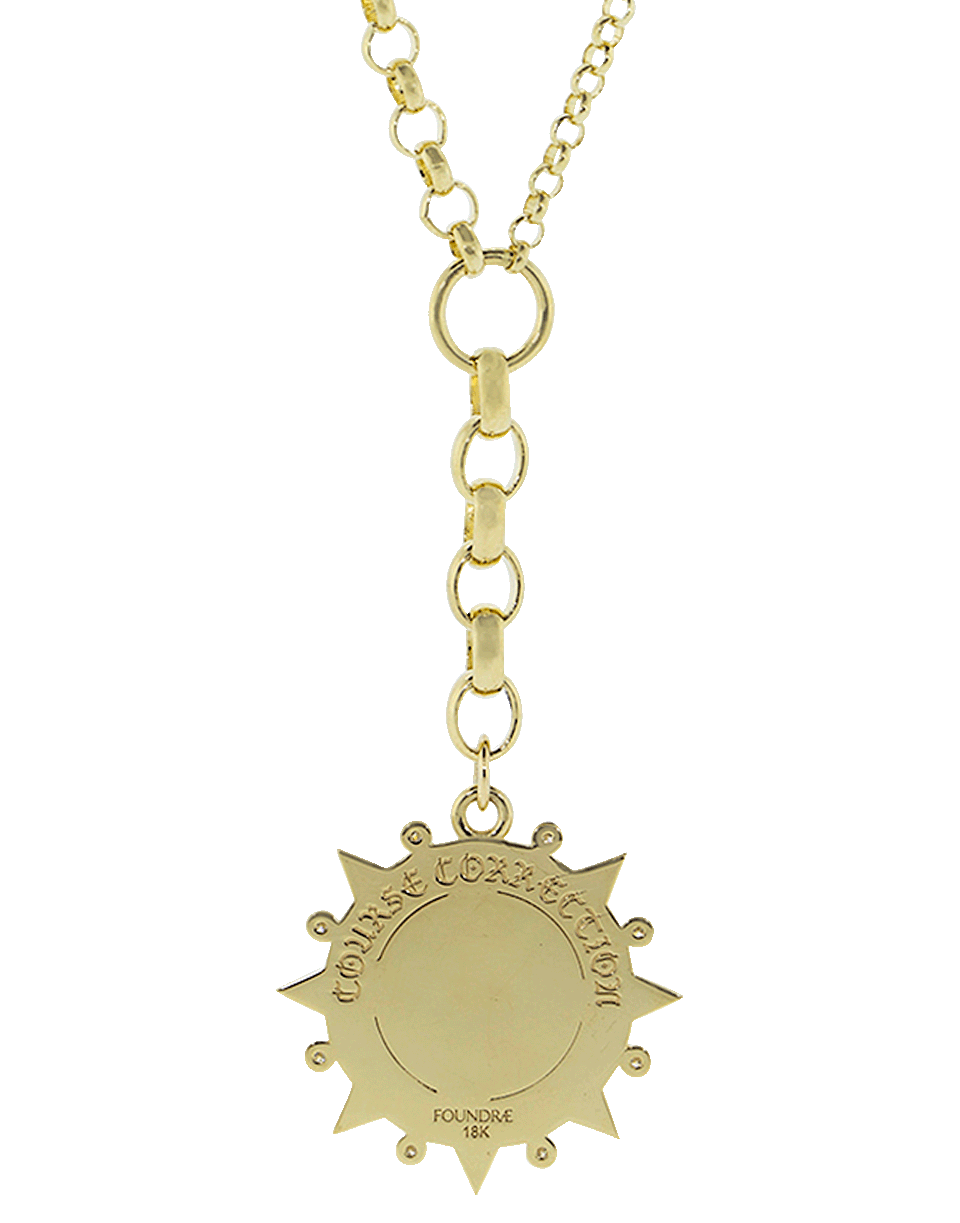 FOUNDRAE-Course Correction Pendant Necklace-YELLOW GOLD