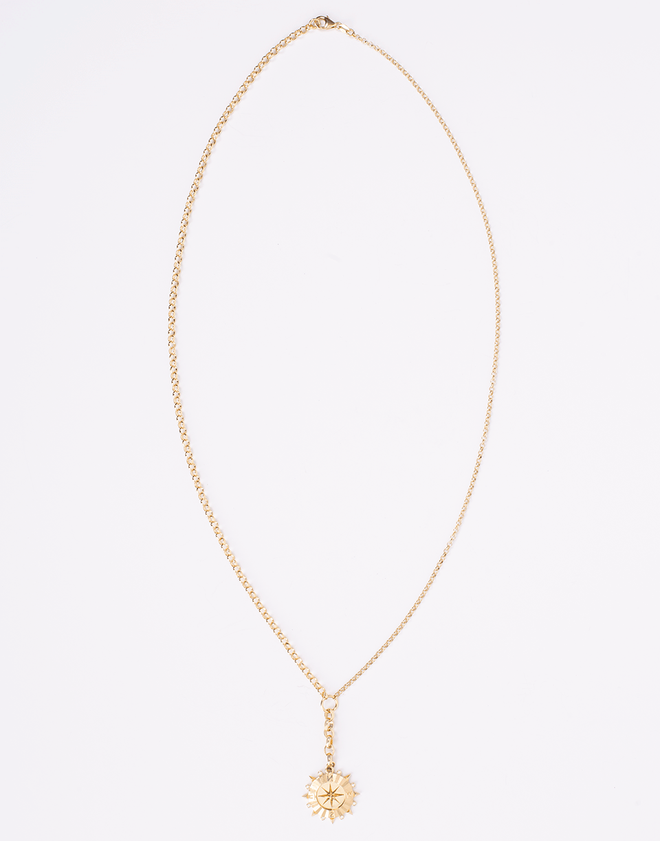 FOUNDRAE-Course Correction Pendant Necklace-YELLOW GOLD