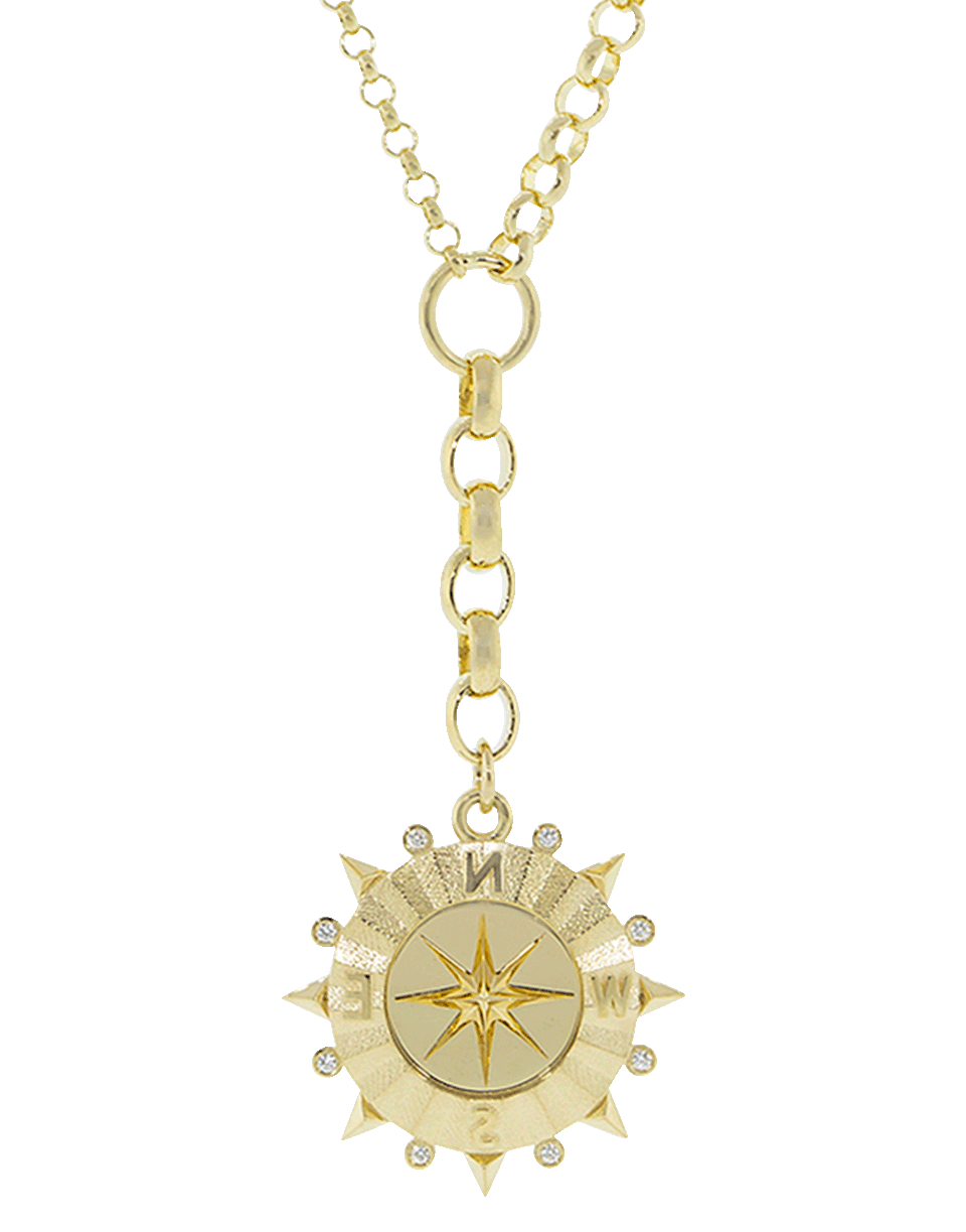 FOUNDRAE-Course Correction Pendant Necklace-YELLOW GOLD