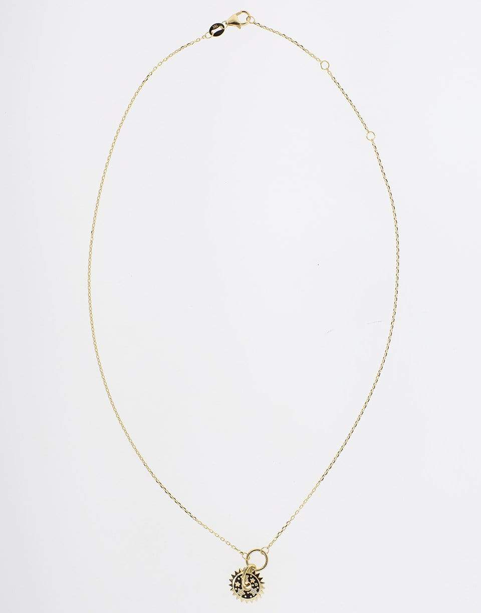 FOUNDRAE-Dark Blossoms Disk Necklace-YELLOW GOLD
