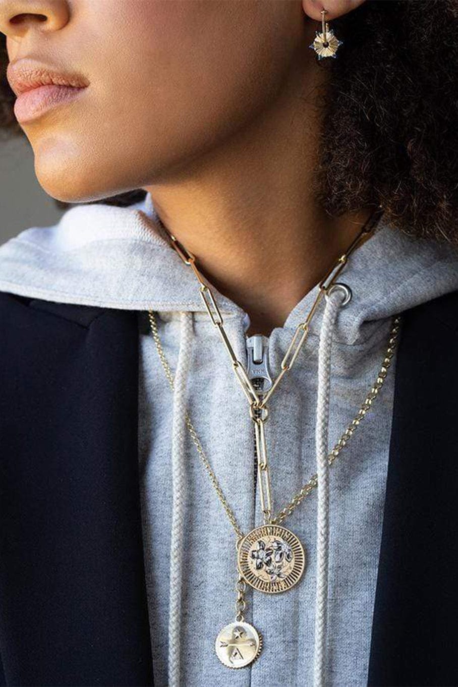 FOUNDRAE-Dream Belcher Necklace-YELLOW GOLD