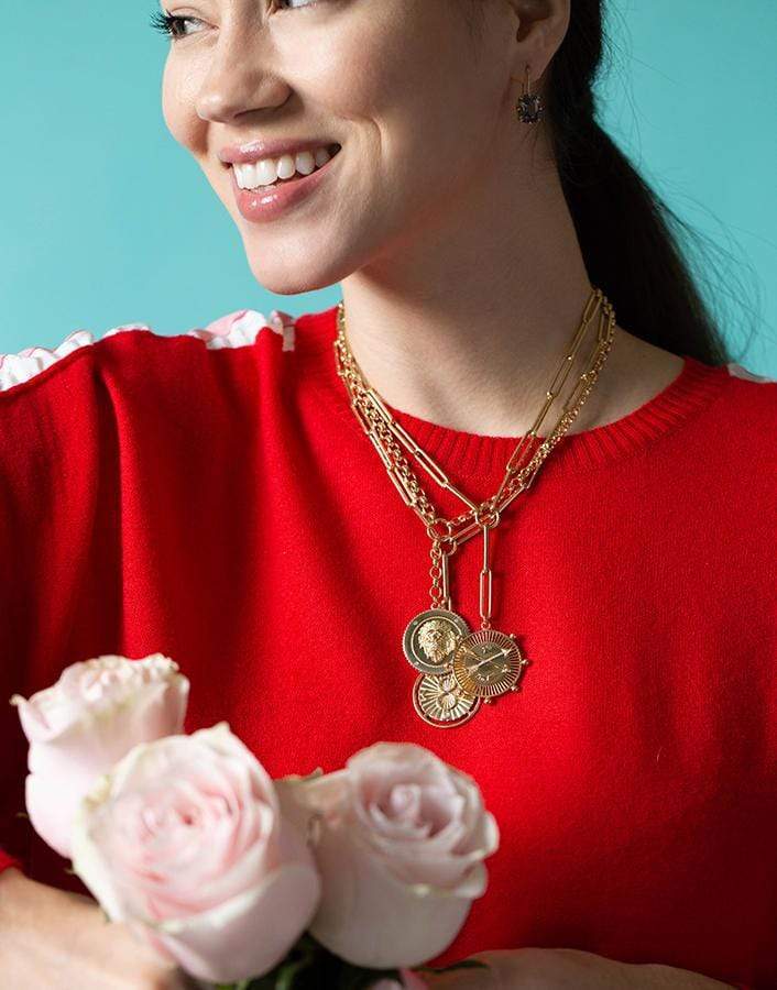 FOUNDRAE-Extended Clip Karma Choker-YELLOW GOLD