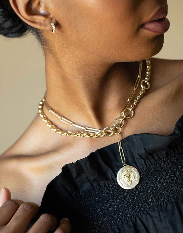FOUNDRAE-Extended Clip Strength Chain-YELLOW GOLD