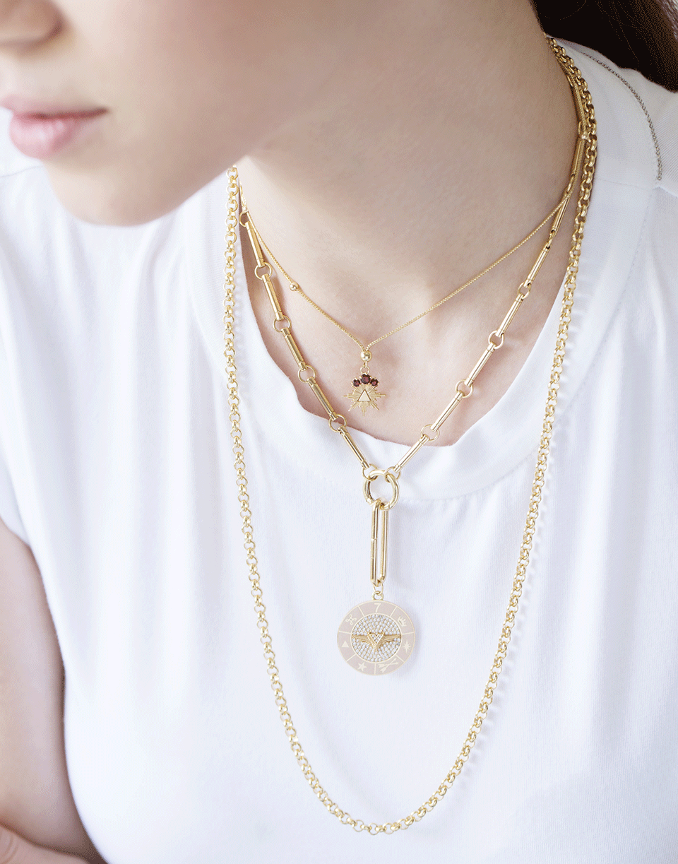 FOUNDRAE-Fire Element Dotted Choker-YELLOW GOLD
