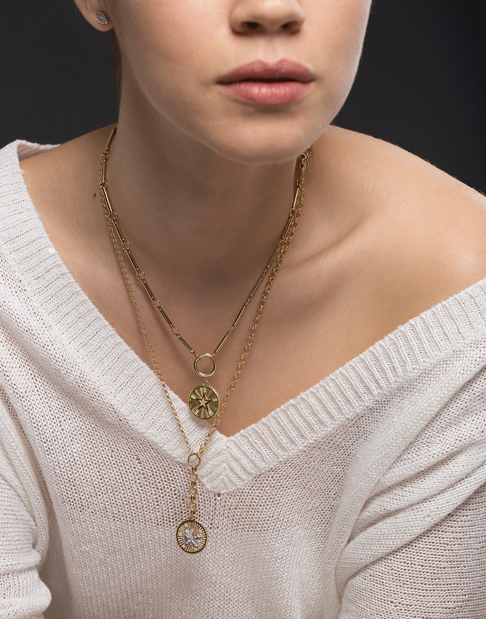 FOUNDRAE-Fob Chain with Classic Chubby Annex Clip-YELLOW GOLD