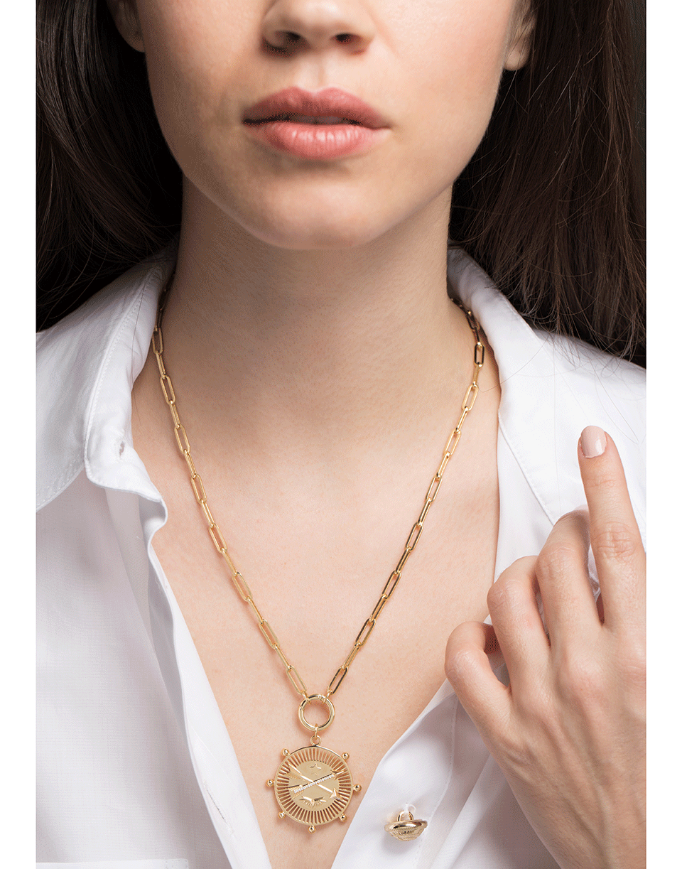 FOUNDRAE-Fob Open Link Chain-YELLOW GOLD