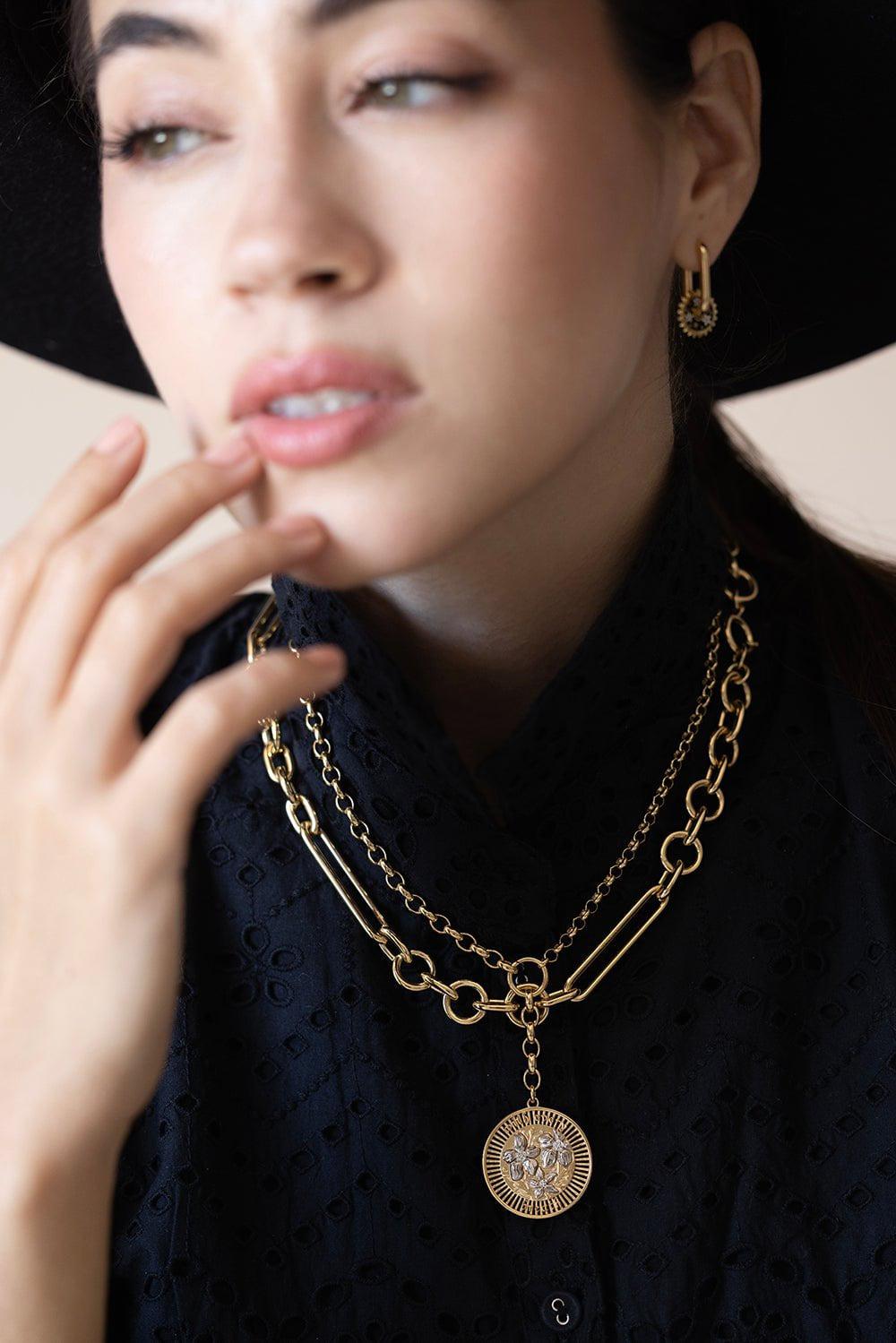 FOUNDRAE-Heavy Belcher Resilience Necklace-YELLOW GOLD