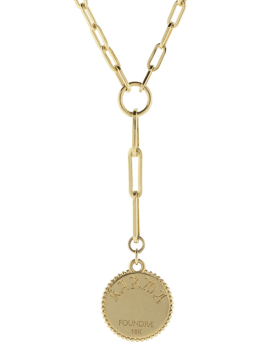 FOUNDRAE-Karma Medallion Necklace-YELLOW GOLD