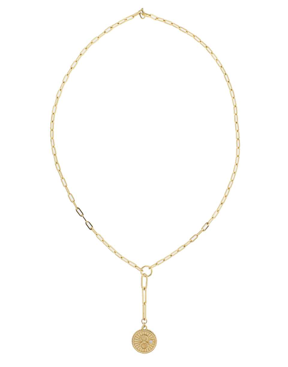FOUNDRAE-Karma Medallion Necklace-YELLOW GOLD