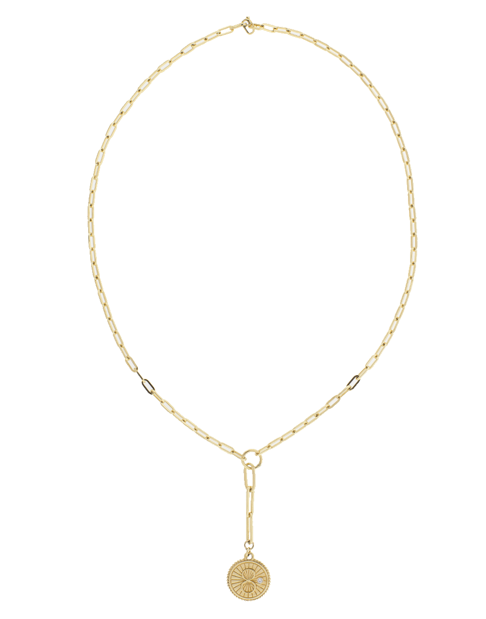 FOUNDRAE-Karma Medallion Necklace-YELLOW GOLD
