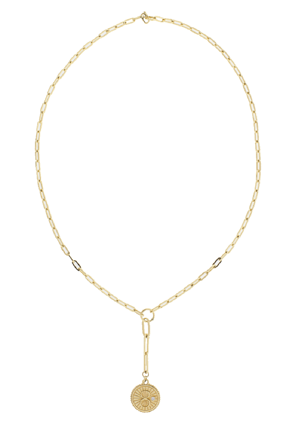 FOUNDRAE-Karma Medallion Necklace-YELLOW GOLD