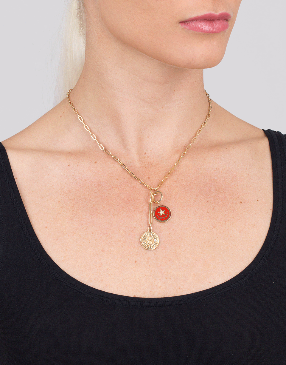 FOUNDRAE-Karma Medallion Necklace-YELLOW GOLD