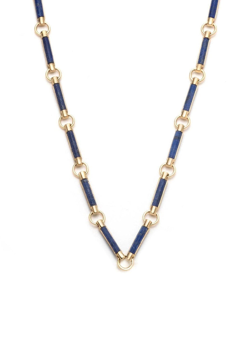 FOUNDRAE-Lapis Element Chain Choker-YELLOW GOLD