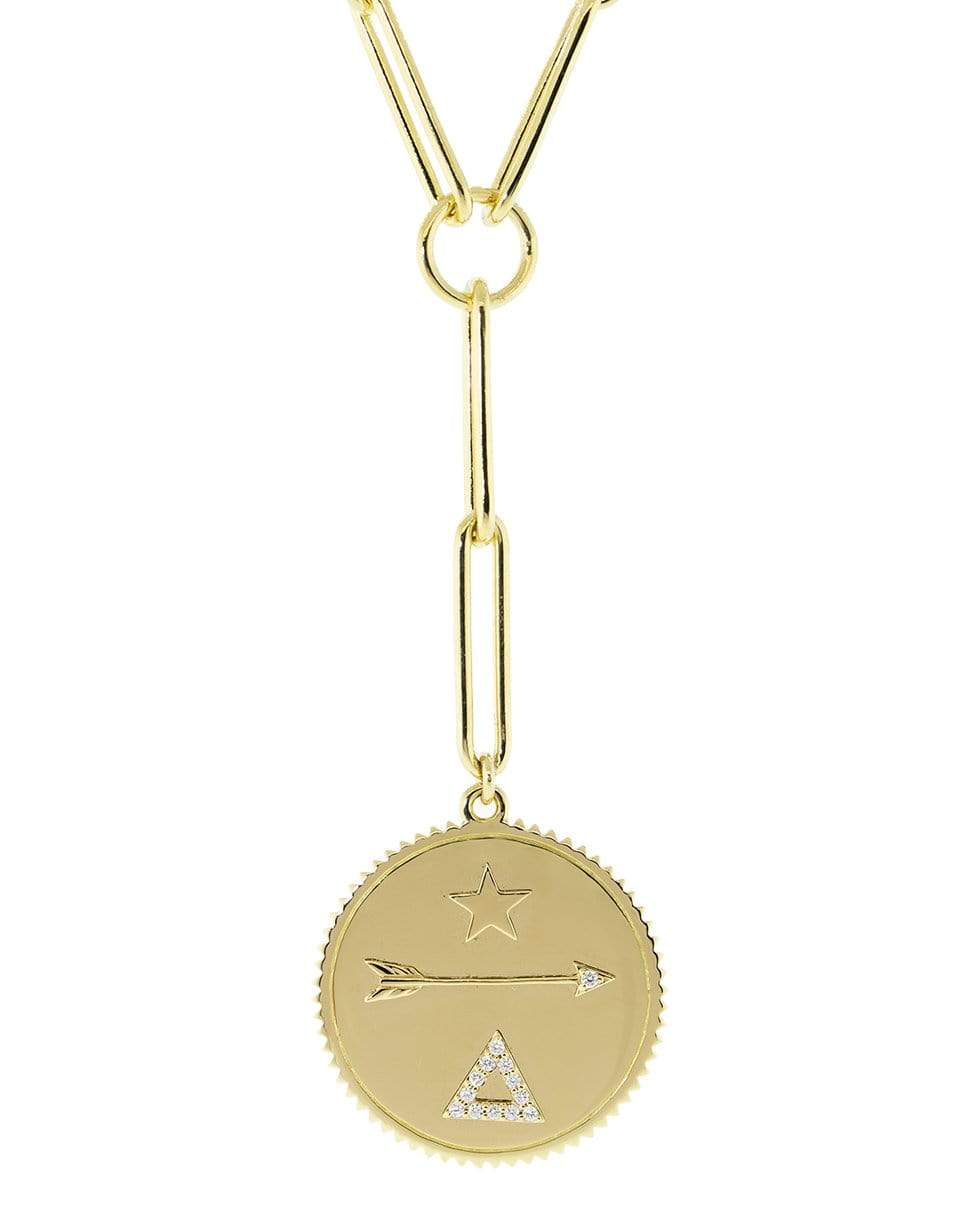 FOUNDRAE-Large Dream Medallion Clip Chain Necklace-YELLOW GOLD