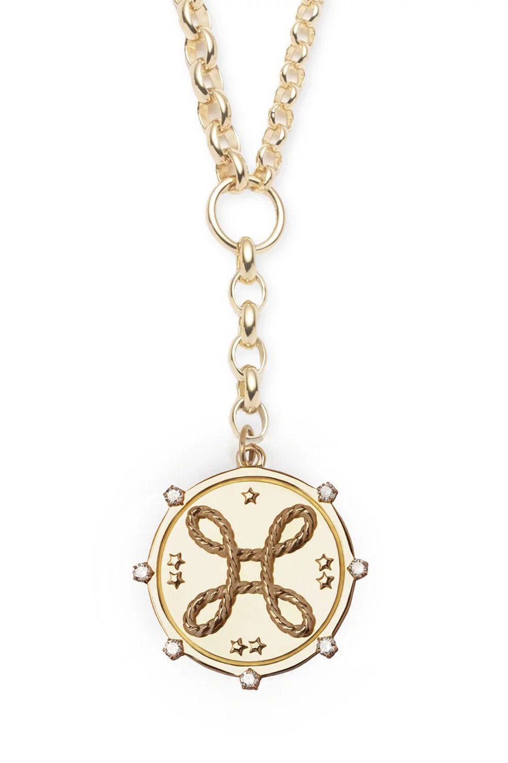 FOUNDRAE-Large Love Belcher Necklace-YELLOW GOLD