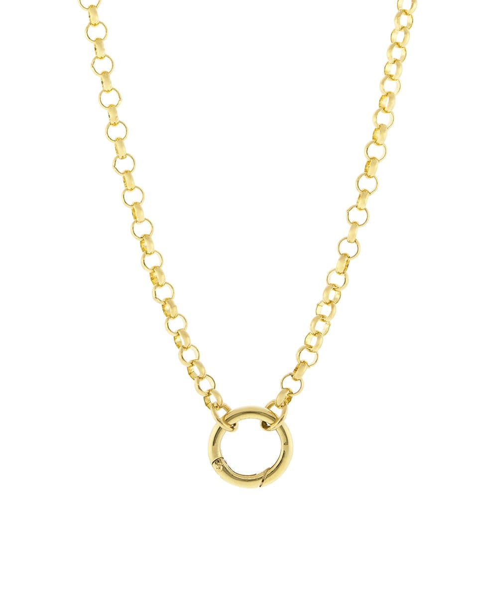 FOUNDRAE-Medium Belcher Open Link Necklace-YELLOW GOLD
