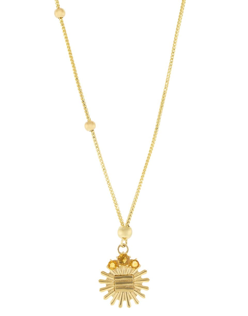 FOUNDRAE-Metal Element Dotted Choker-YELLOW GOLD