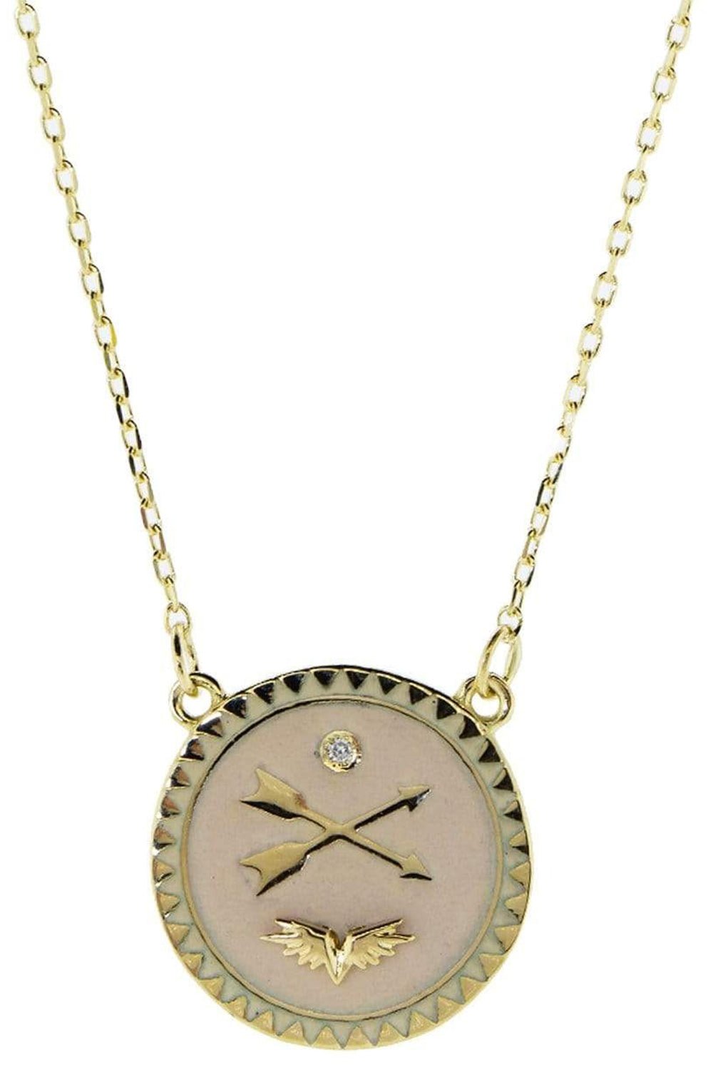 FOUNDRAE-Passion Medallion Necklace-YELLOW GOLD