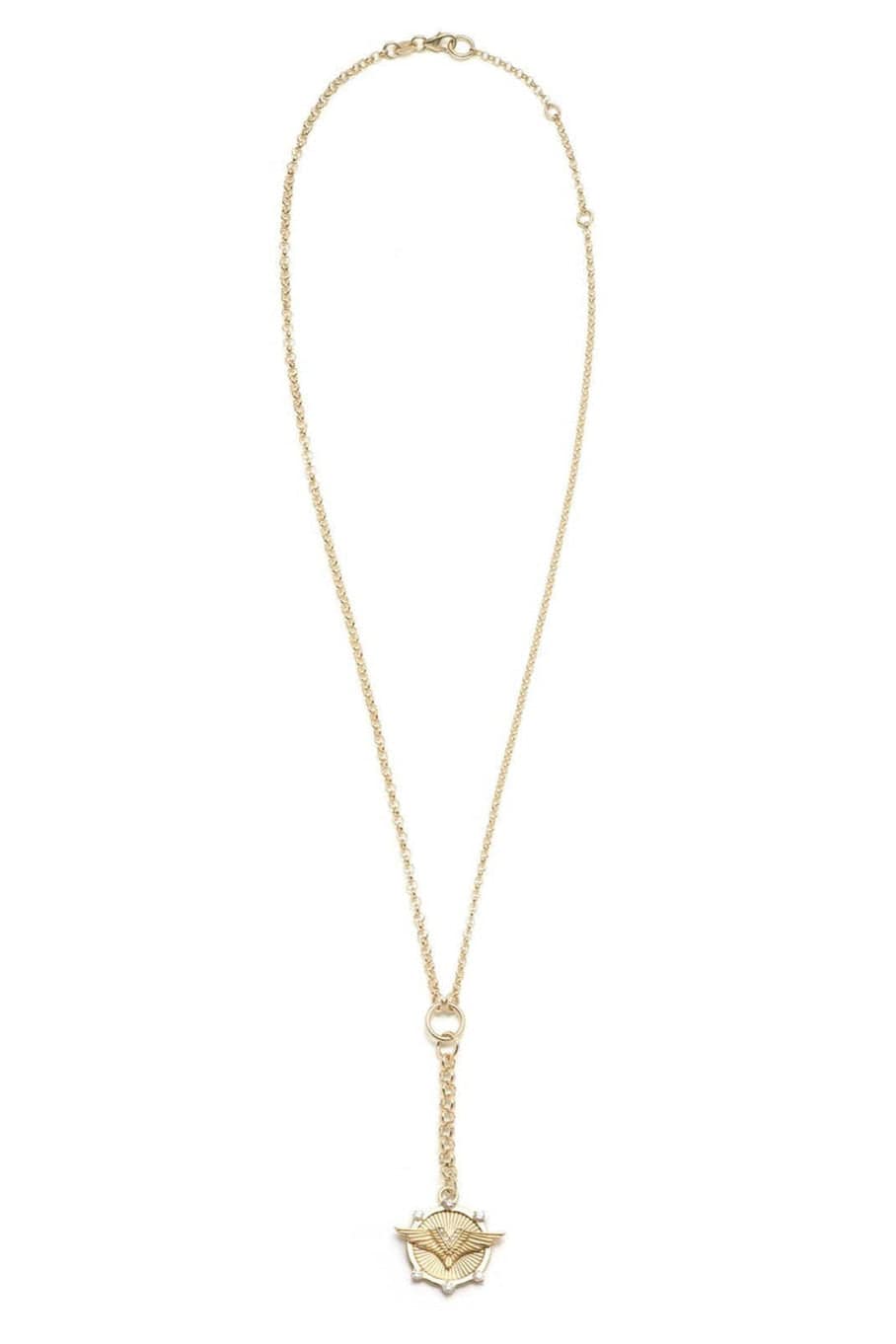 FOUNDRAE-Passion Small Mixed Belcher Extension Chain Necklace-YELLOW GOLD