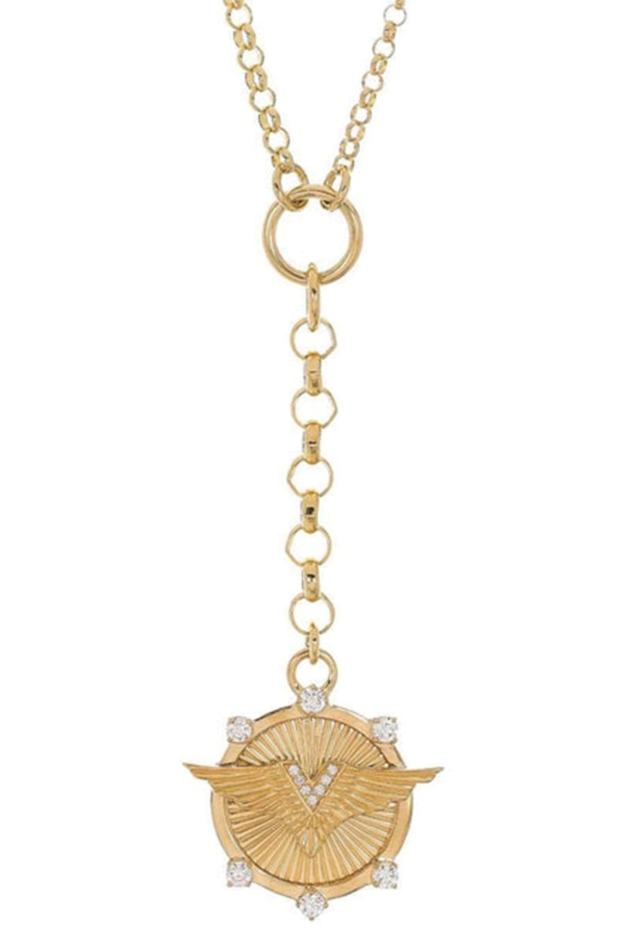 FOUNDRAE-Passion Small Mixed Belcher Extension Chain Necklace-YELLOW GOLD