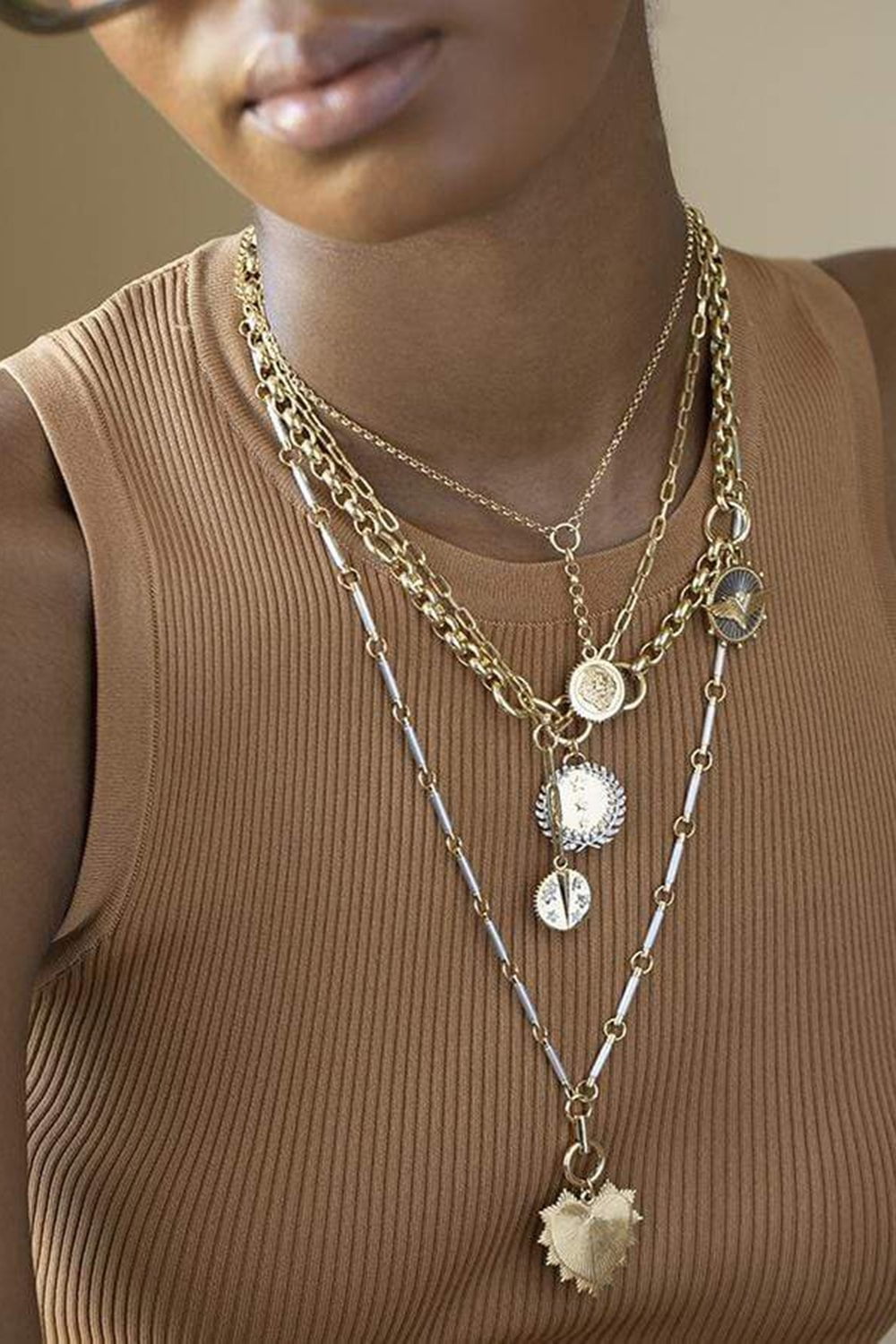 FOUNDRAE-Refined Clip Resilience Necklace-YELLOW GOLD